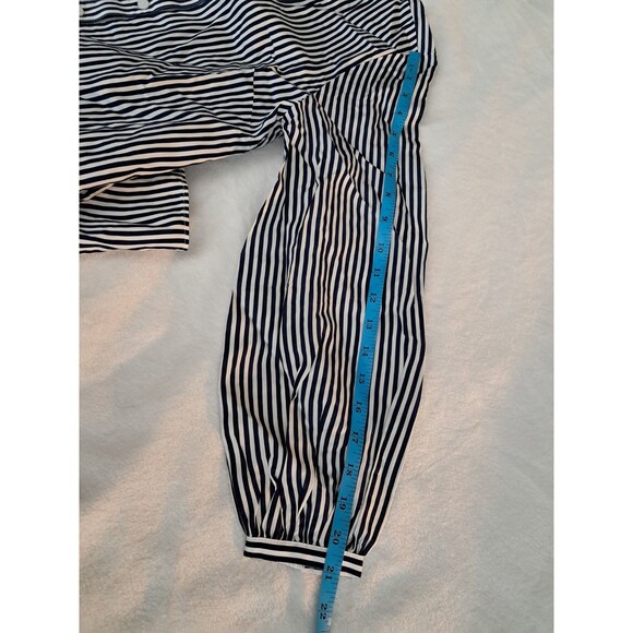 J.Crew Long Amelia Shirtdress Striped Drapey Viscose Twill CF659 Size XS NWT - Picture 9 of 12